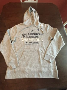 Fanatics New York Yankees Gray 2024 ALCS Champions Pullover Hoodie Hoody Size L - Picture 1 of 3