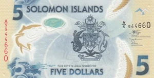 5 Dollars Îles Salomon  - Pêcheurs - Polymer - 2022 - Neuf - Imagen 1 de 2