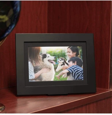 Brookstone PhotoShare Friends and Family Smart Frame 10.1" Black New Open Box - Image 1 of 4
