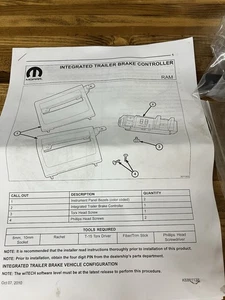Mopar Integrated Trailer Brake Controller For RAM - Picture 1 of 6