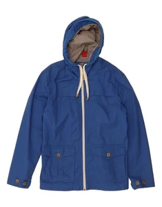 ESPRIT Mens Hooded Bomber Jacket UK 40 Large Blue Cotton YA01 - Picture 1 of 3