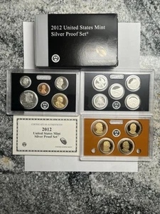 2012 US Mint SILVER Proof Set, OGP & COA, KEY DATE - Picture 1 of 7