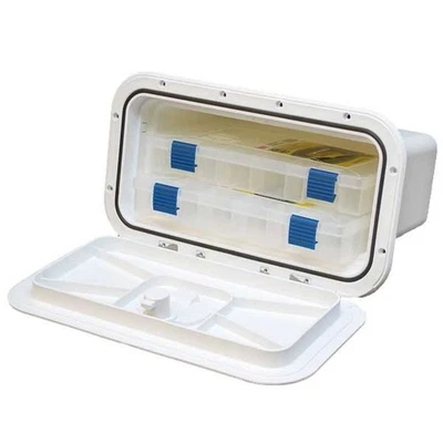Innovadora caja de almacenamiento de aparejos para barco 530-035 | 8 x 14 blanco polar Foto 1 de 4
