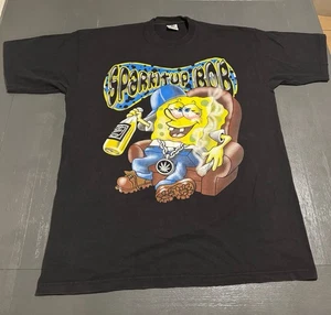 Vintage Y2K SpongeBob ‘Spark It Up Bob’ Gangster Hip Hop Rap Men’s T-Shirt 3XLT - Picture 1 of 6