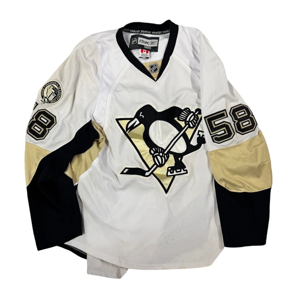 Camiseta Reebok CCM Pittsburgh Penguins Kris Letang #58 NHL Hockey Talla 52 Foto 1 de 4