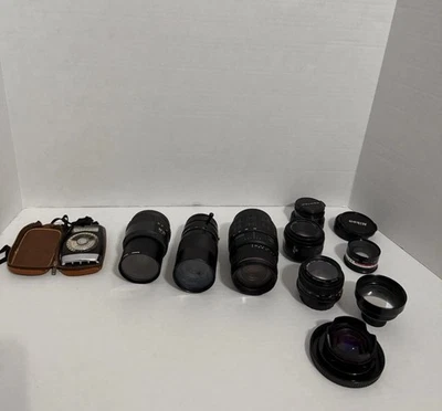 Vintage Lot Of Camera Lenses Minolta Nikon TV Zoom Lens Takumar - Image 1 of 4