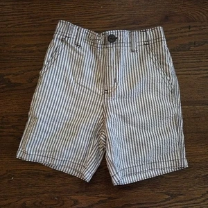 GYMBOREE Boys 18/24M Gray/White Striped Pull-on Shorts - Picture 1 of 7