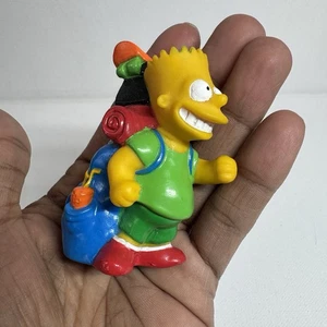 "Figura de mochilero Bart Simpson 1990 vintage juguete de PVC de colección 3"" TCFFC" - Imagen 1 de 7
