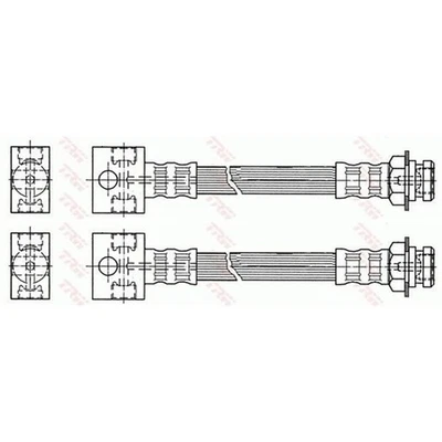 2X TRW Tuyaux de Frein Arrière des Deux Côtés Pour Jeep Cherokee Grand - Photo 1/3