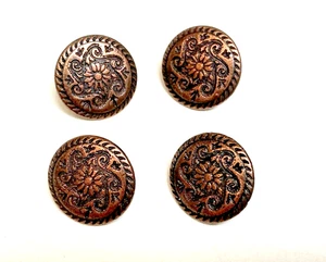 buttons copper 3/8" metal shank 8pcs - Picture 1 of 4
