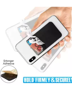 Silicone stick on card holder self-adhesive wallet double pocket card holder - Picture 1 of 12