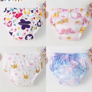 4PCS Baby Training Pants Toddler Girl Cartoon Polyester Cotton Underwear Cloth P - Picture 1 of 7