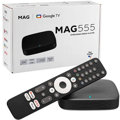 Set Top Box MAG 555 IPTV 2GB RAM Android 4K UHD HEVC h.265 Bluetooth 5.0 WLAN - Bild 1 von 4