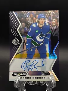 2024-25 Upper Deck Synergy Brock Boeser Purple Auto /35 Canucks - Picture 1 of 2