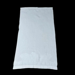 Vintage Off White Linen Table Runner 19”x 36” Dresser Scarf Floral Damask - Picture 1 of 7