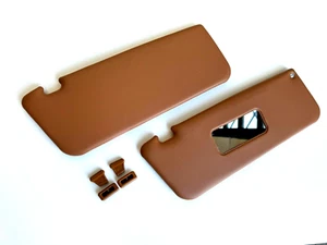Sunvisor and Clips Set For Mercedes R107 W107 C107 Palomino Color - Picture 1 of 4