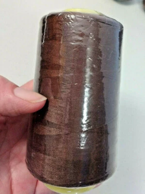 100% Spun Polyester Sewing Thread Cone 6000yds #627 Coco Brown NEW Sealed  - Image 1 of 2