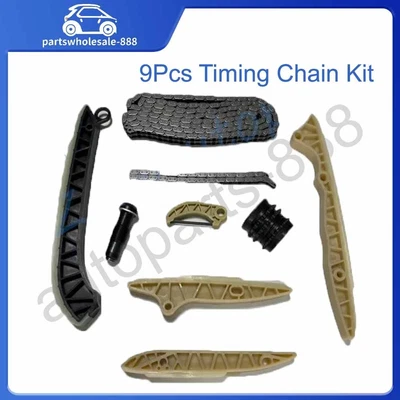 Set of 9Pcs Timing Chain Kit for Mercedes-Benz C 300 GLK 300 3.0L GLK 350 3.5L - Imagem 1 de 4