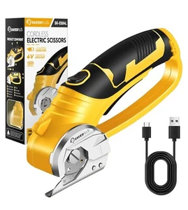 Electric Scissors for Cutting Fabric, Cardboard & Plastic Rechargeable Cordless - Picture 1 of 6
