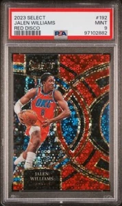 Panini Select #192 Jalen Williams Premier Red Disco 2023/49 PSA 9 OKC Thunder - Imagen 1 de 2
