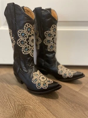 Nuevas botas de cuero para mujer talla de zapato (talla 5) negras Foto 1 de 2