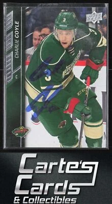 Charlie Coyle 2015-16 Upper Deck #350 Minnesota Wild TTM/IP Signed Auto - Image 1 of 2