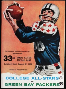 1966 College All Star Game SCARCE! Football Program Green Bay Packers Bart Starr - Bild 1 von 2