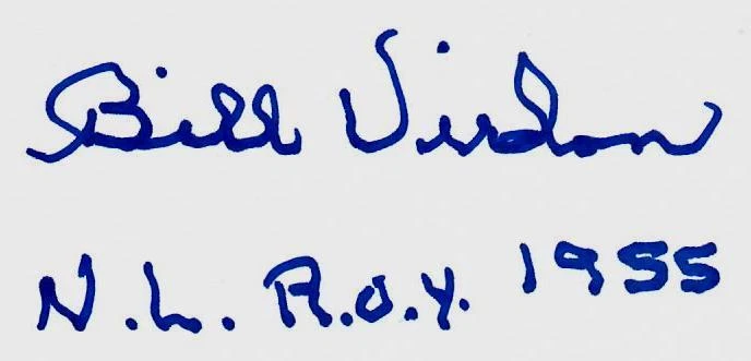 "St. Louis Cardinals" Bill Virdon Hand Signed 3X5 Card - Image 1 of 1