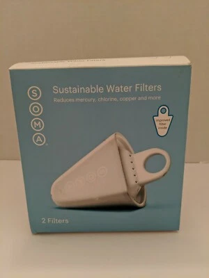 SOMA Sustainable Water Filters Replacement (Pack of 2) BRAND NEW Factory Sealed - Image 1 of 4