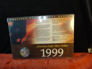 1999 Colorized 1 Oz Silver Eagle - Carded Shrink-Wrapped Package - Free S&H USA - Picture 1 of 3