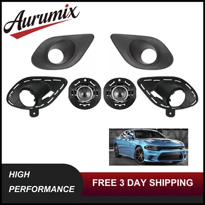 Галогенные противотуманные фары в сборе комплект кронштейнов подходит для Dodge Charger SRT 2015-2023 годов выпуска - Изображение 1 из 4