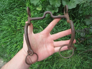 VTG ANTIQUE WWI WW1 FORGED MILITARY CAVALRY ARTILLERY HORSE MOUTH BIT - Picture 1 of 5