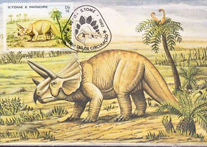 W SAINT-THOMAS 0669 MC DINOSAURS MAXI CARD - Picture 1 of 1