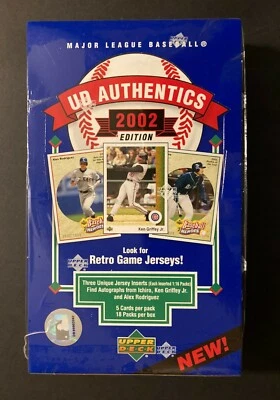 2002 Upper Deck UD 正品棒球工厂密封盒-寻找格里菲签名 — 第 1/2 张图片