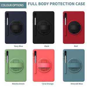 Hybrid Silicone Hard Case Cover For Samsung Galaxy Tab A7 Lite S7FE S8 Plus 12.4 - Picture 1 of 78
