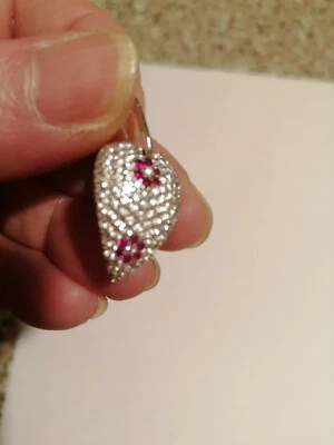 CIONDOLO IN ORO BIANCO E PIETRE LUMINOSISSIME PESO 3GR - Immagine 1 di 4