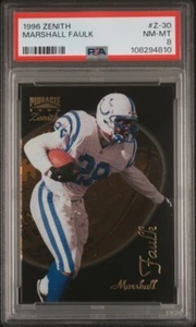 Marshall Faulk 1996 Zenith Marshall #Z-30 PSA 8 NM-MT | LOW POP | Free Ship - Picture 1 of 3