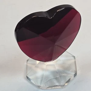 Vintage Red Crystal On Crystal Base Valentine 3.25 Inch High & Wide - Bild 1 von 10