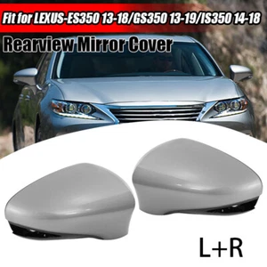 Side Outer Mirror Cover Caps 2X For 2013-15 GS350 IS350 2014-18 ES350 Dark Gray - Picture 1 of 14