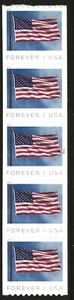 US Scott #5342, Plate #P1111 Coil of 5 2019 Flag VF MNH - Picture 1 of 1