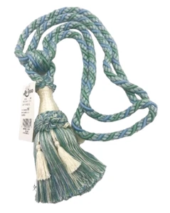 Consola Empress 21947 W12 AZUL CLARO VERDE PRIMAVERA Borla Cortina Corbata - Imagen 1 de 2