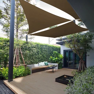 12' 16' 18' Sun Shade Sail  Rectangle Square Triangle Yard Patio Canopy Pool Top - Picture 1 of 103