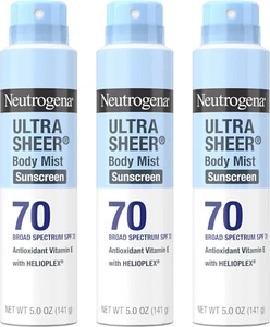 Body Mist Sunscreen Spray - Lightweight, Water Resistant, 3-Pack SPF 70 - Picture 1 of 9