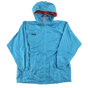 Vintage Columbia Women's XL Windbreaker Hooded Rain Jacket Anorak Full Zip - Picture 1 of 4