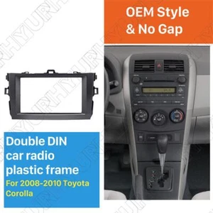 Black Dashboard Refitting Radio Stereo DVD Frame Fascia For Toyota Corolla 08-10 - Picture 1 of 7