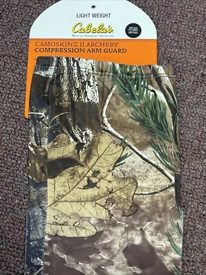 Cabela's RIGHT HAND OSFM Camoskinz II Armguard Realtree Hunting Bow Archery - Image 1 of 4