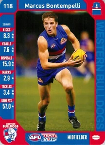 2015 Western Bulldogs AFL TeamCoach Rookie Card - Marcus Bontempelli - Picture 1 of 3
