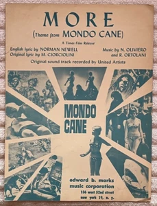 RIZ ORTOLANI "More (Theme From 'Mondo Cane')" '63 1stPrint NINO OLIVIERO Nice!! - Bild 1 von 3