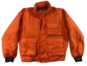 Gamehide Vintage Mens Jacket Safety Orange Blaze Hunting Down Liner Distressed - Picture 1 of 17