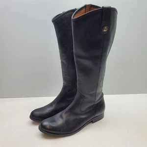 Frye hohe Damenreitstiefel Größe 10B Jayden Leder durchgehender Reißverschluss schwarz 10 B - Bild 1 von 15